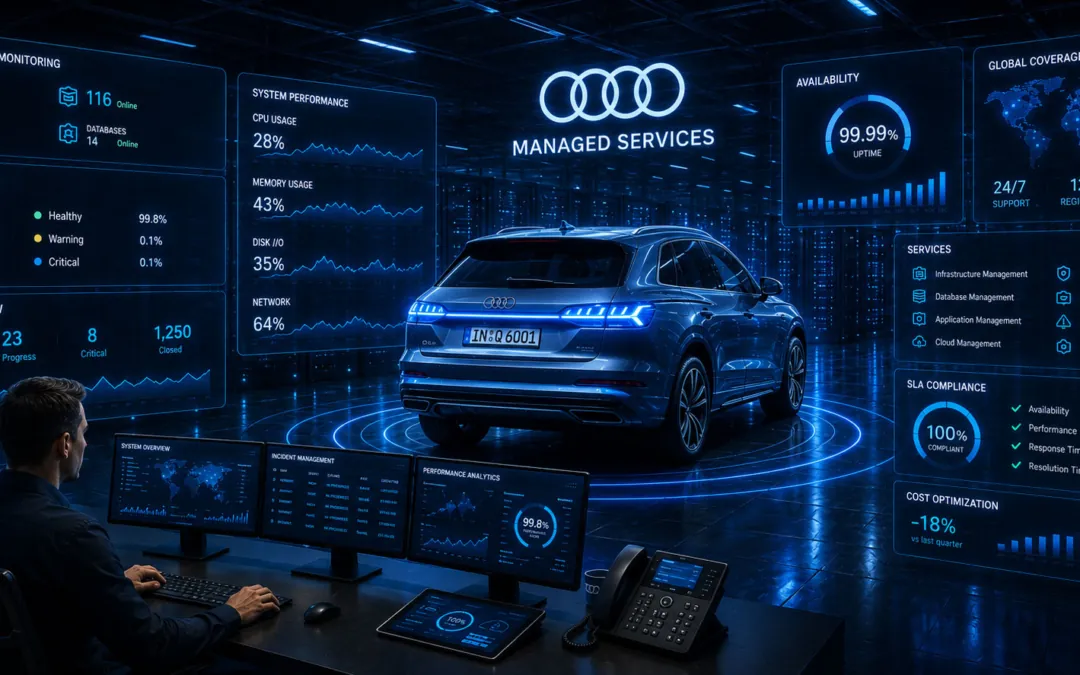 Audi: Operações tecnológicas preditivas para ambientes críticos 24/7