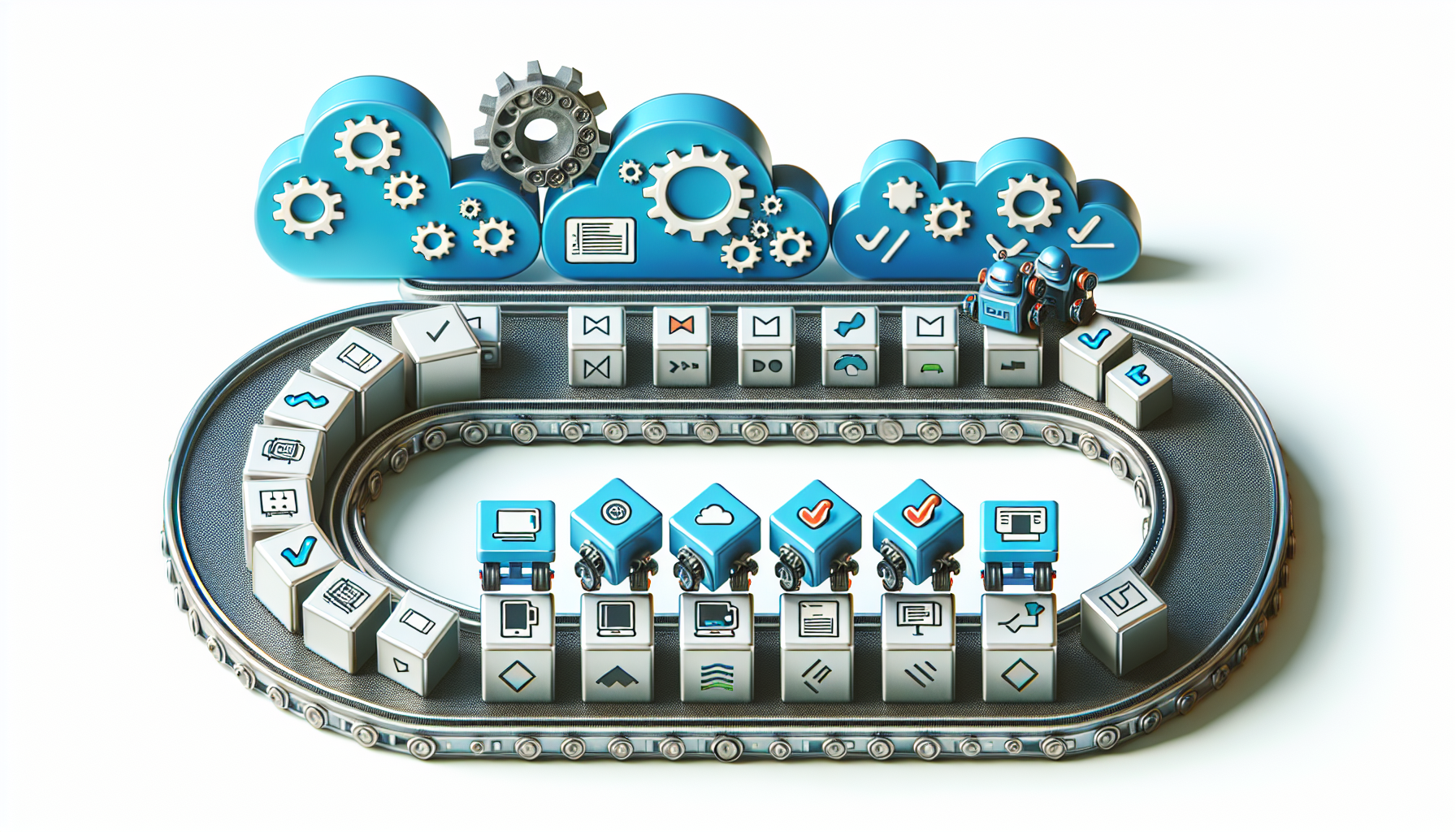 Automated deployment process ensuring faster time-to-market and consistency in software quality, representing continuous deployment in agile development